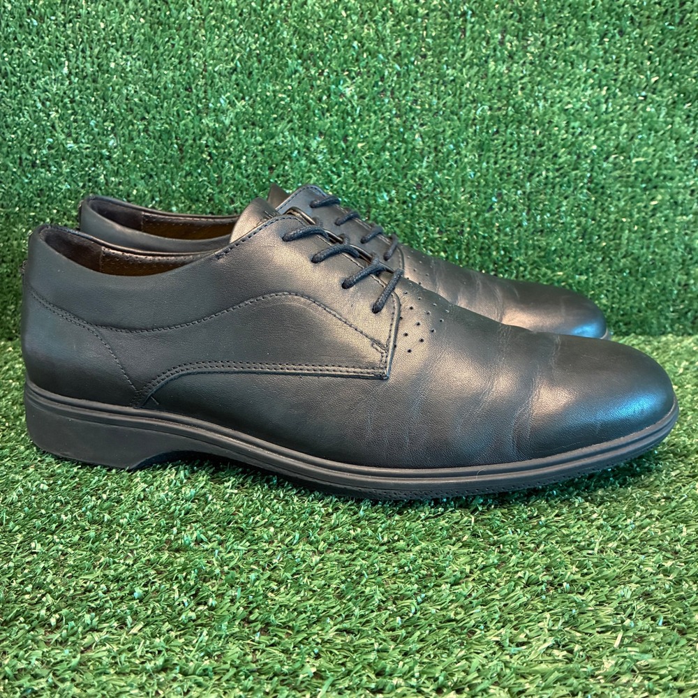 Amberjack The Original Leather Comfort Hybrid Derby Dress Shoe Black Mens 10.5 M